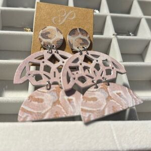 Tri-level Dangle Post Earrings